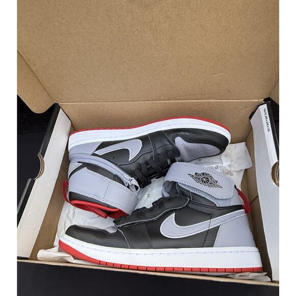 Nike Air Jordan 1 High FlyEase Black Cement Grey CQ3835 Mens Size 10 Mint! Used main image 11